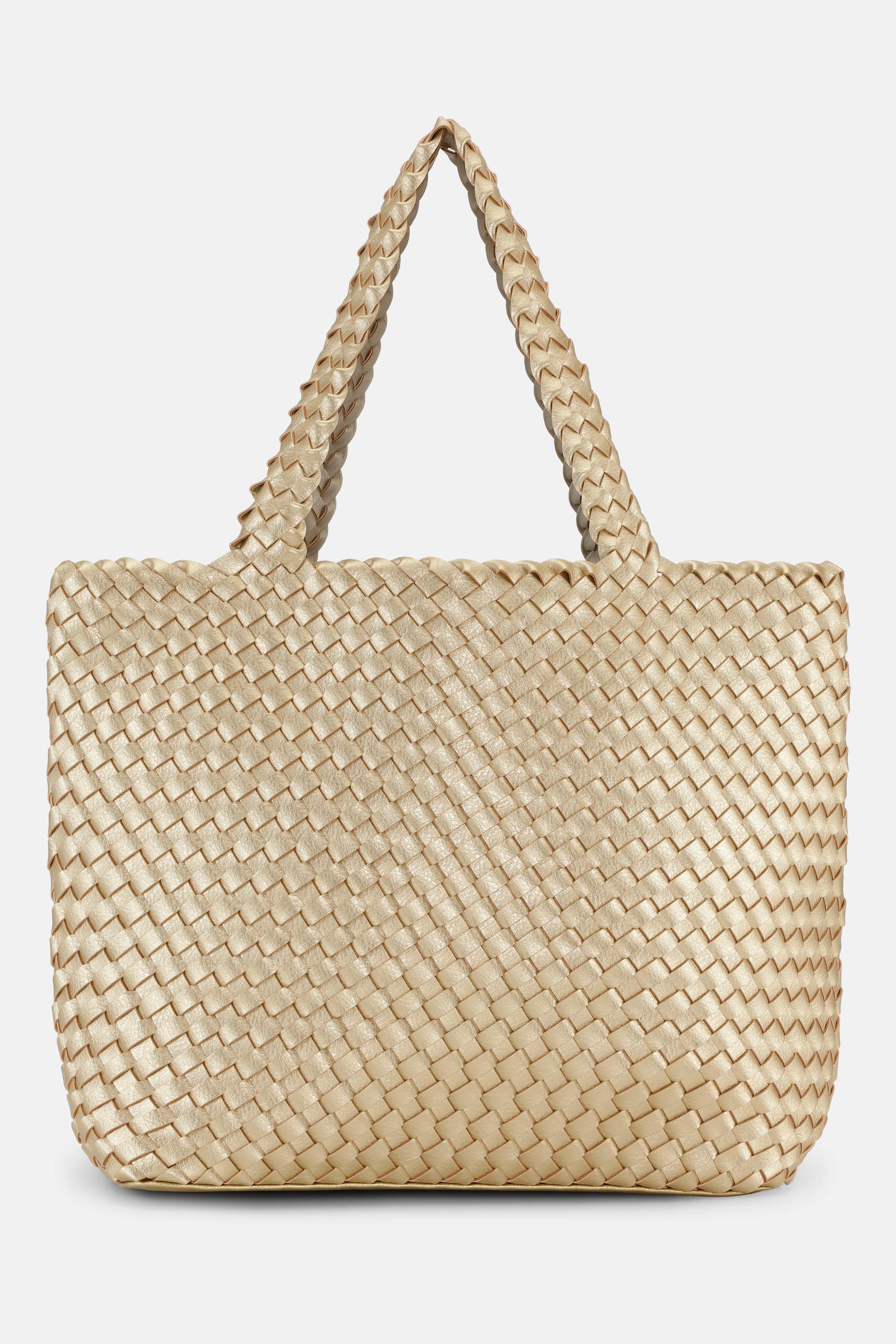 Tote Bag Geflochten - Platin Silver